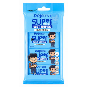 Влажные салфетки Doyfresh Mini синего цвета, 8 шт